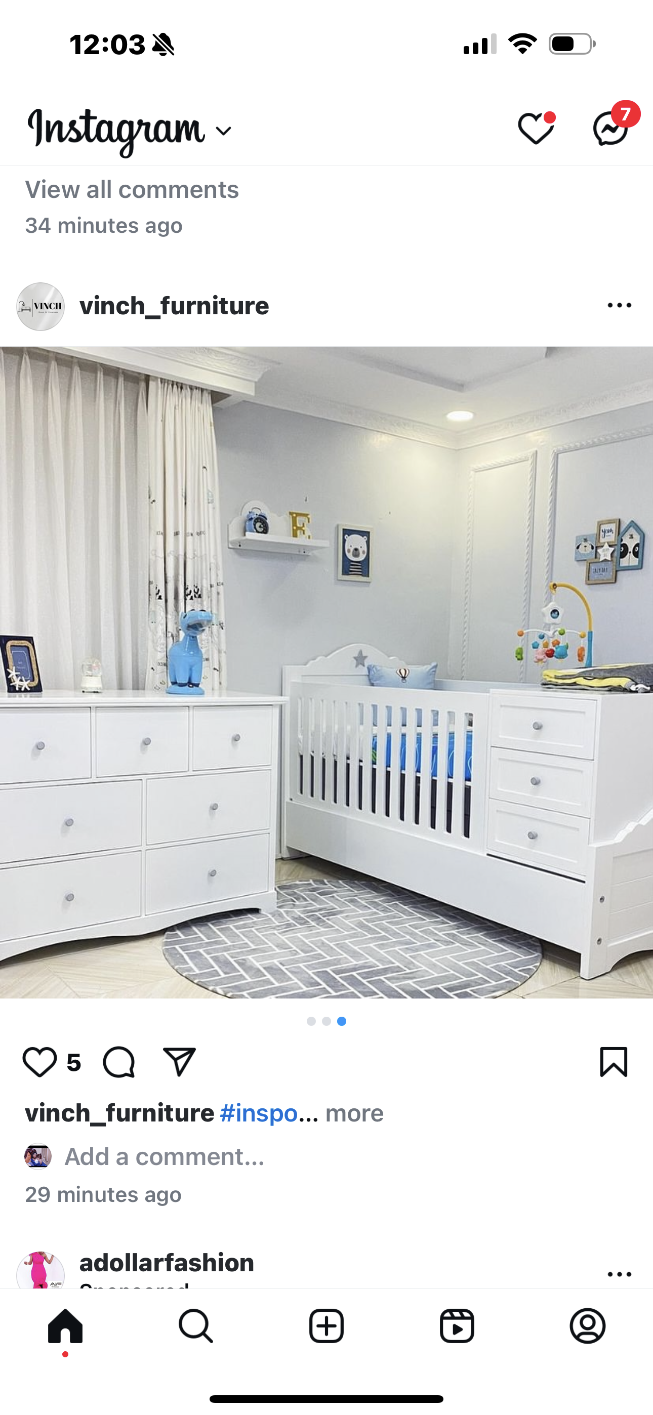 Crib & bedside storage carbinet