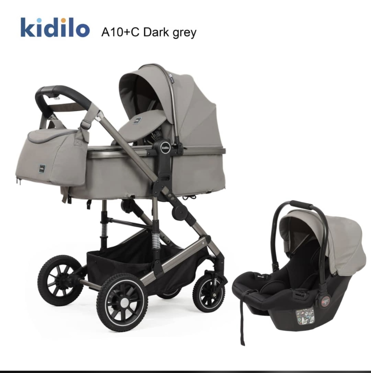 3 in 1, stroller, mummy bag and infant car seat