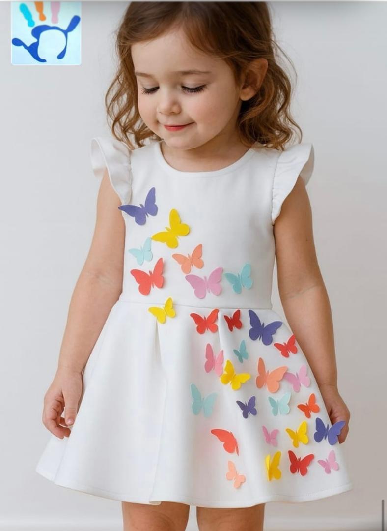 Neon butterfly dress