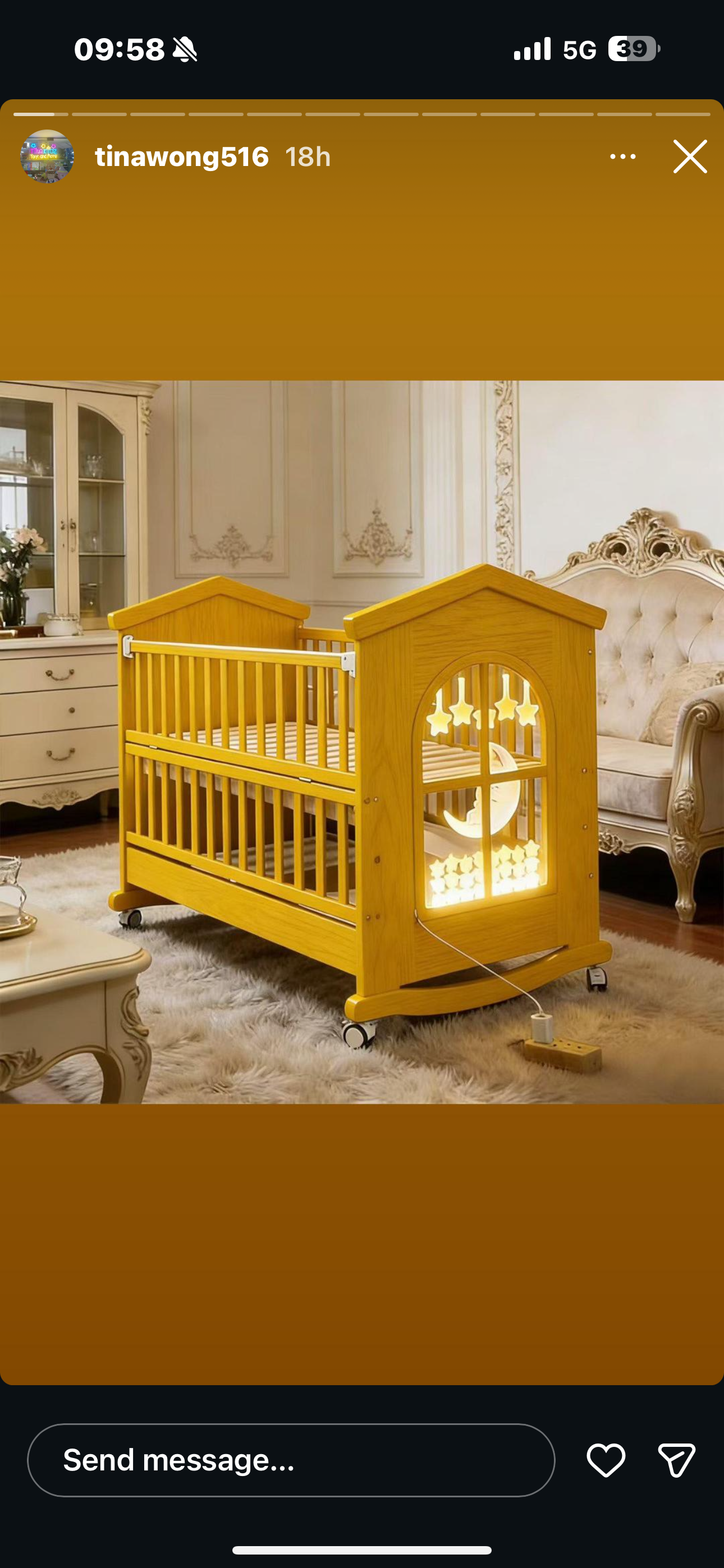 2 level adistable baby cot