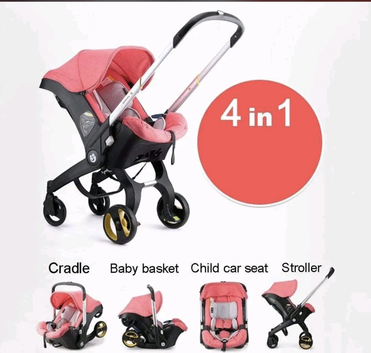 4 in 1 stroller,, infant seat and more