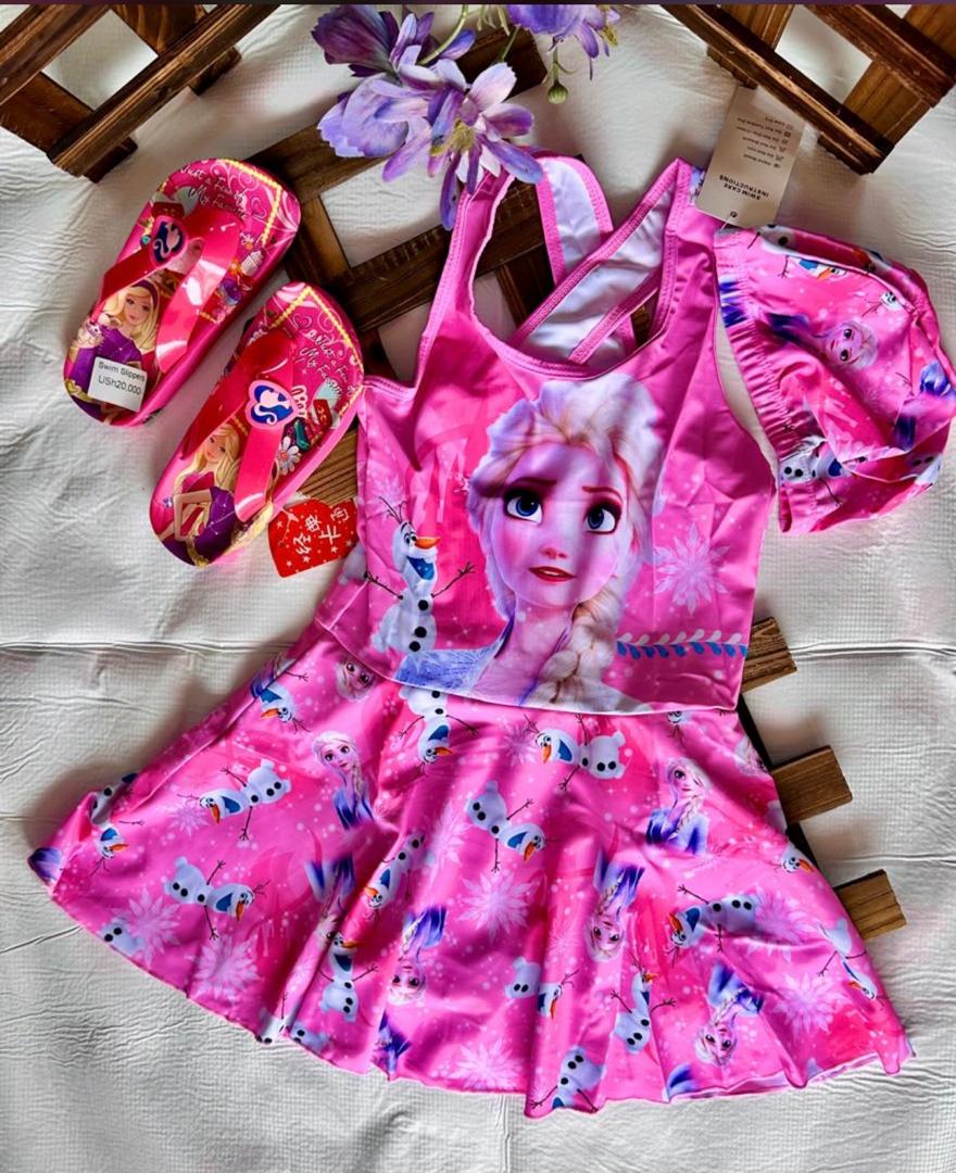 swimming costume and slipper
